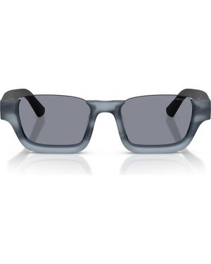 Emporio Armani 58Mm Rectangle Sunglasses - Gray