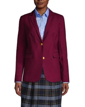 Lands' End School Uniform Hopsack Blazer - Red