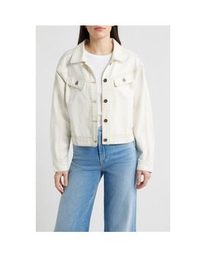 City Blues Slant Pocket Denim Jacket - Blue