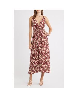 Rails Marciana Smocked Waist Maxi Sundress - Red