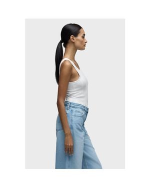 Hudson Jeans Scoop Neck Bodysuit - Blue