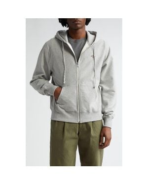 Noah Lightweight Cotton Zip Hoodie - Gray