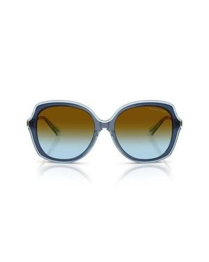 Michael Kors Canary Islands 55Mm Gradient Round Sunglasses - Blue