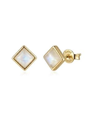st. Moran 14K Plated Square Stud Earrings - Multicolor