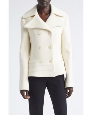 Proenza Schouler Romane Compact Melton Wool Jacket - White