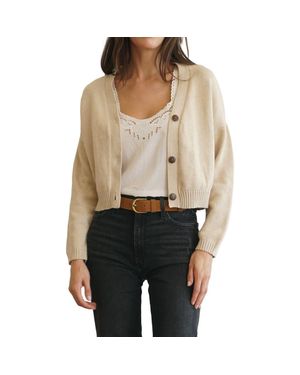 Paneros Clothing Diana Cropped Cardigan - Natural