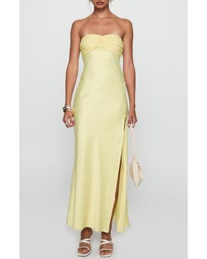 Princess Polly Decadent Strapless Mesh Maxi Dress in Black | Lyst