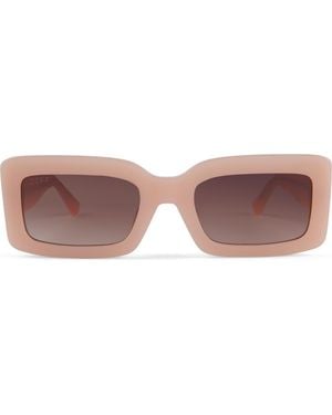 DIFF Indy 51Mm Gradient Rectangular Sunglasses - Pink