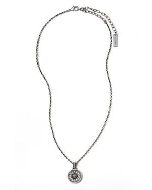 Versace Medusa Crystal Pendant Necklace - Blue