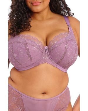 Elomi Brianna Underwire Padded Half Cup Bra - Purple