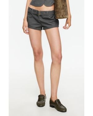 Lioness Afterglow Belted Low Rise Shorts - Black