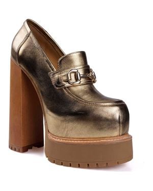 Zigi Thai Platform Bit Loafer Pump - Brown