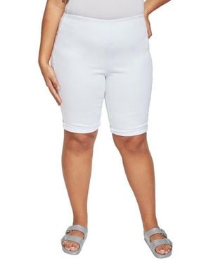 Lyssé Ntials Stretch Denim Boyfriend Shorts - White