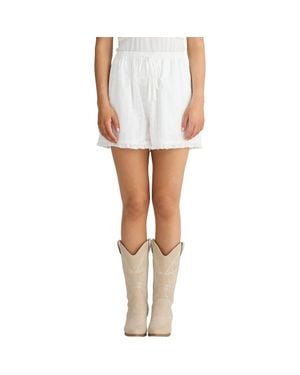 Talisman the Label Dahlia Cotton Broderie Shorts - White