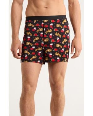Meundies Knit Boxers - Red
