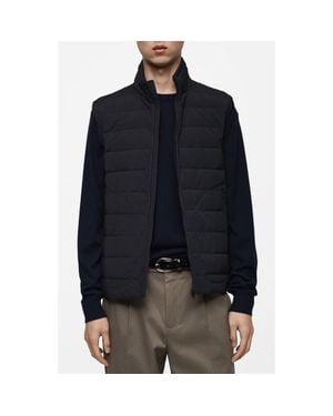Mango Quilted Down Vest - Blue
