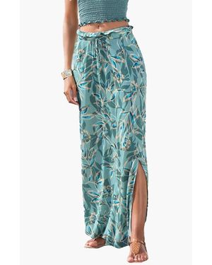 Lascana Paperbag Maxi Skirt - Green