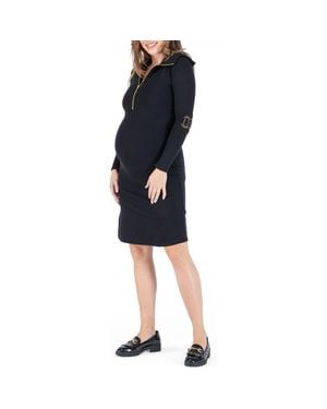 Cache Coeur Favo Maternity And Pregnancy Dress - Blue