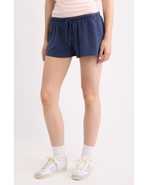 BP. Narrow Drawstring Sweat Shorts - Blue