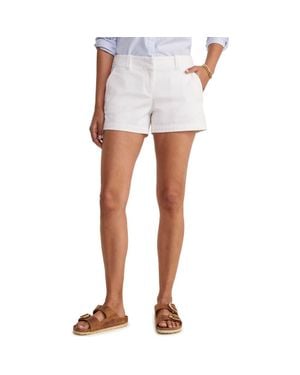 Vineyard Vines Herringbone Stretch Cotton Shorts - White