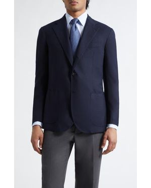 J. Mueser Hopsack Jacket - Blue