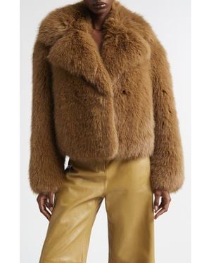 Stand Studio Samara Faux Fur Jacket - Brown