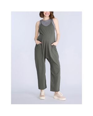 Motherhood Maternity Sleeveless Relaxed Fit Maternity Jumpsuit - Gray