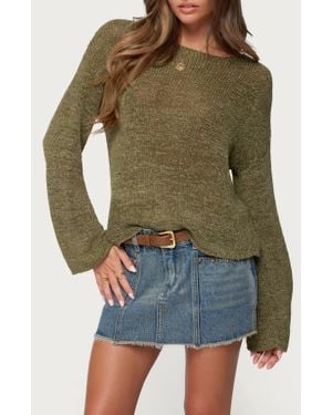 Edikted Drop Shoulder Sweater - Green