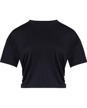 Pcfg Free Heaven Crop Draped Tshirt - Black