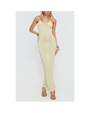 Princess Polly Cinderella Floral Detail Knit Midi Dress - Yellow