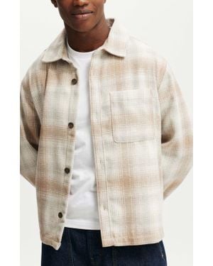Cotton On Boxy Overshirt - Natural