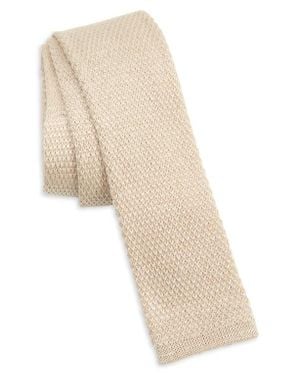 ZEGNA Oasi Linen Knit Tie - Natural