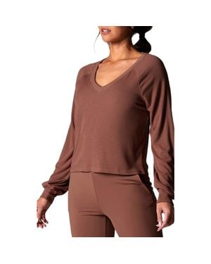 Tavi Rib Long Sleeve - Brown