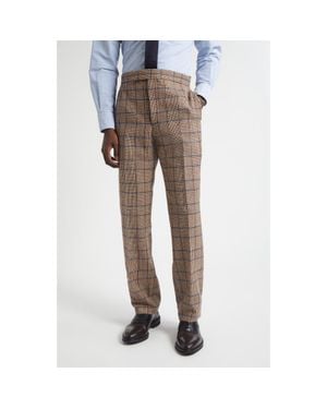 Thom Browne Classic Fit Hunting Tweed Backstrap Pants - Brown