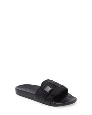 McQ Logo Patch Slide Sandal - Black