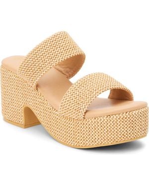 Matisse Ocean Ave Espadrille Platform Slide Sandal - Metallic
