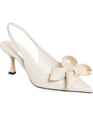 Jimmy Choo Staz Pointed Toe Slingback Pump - White