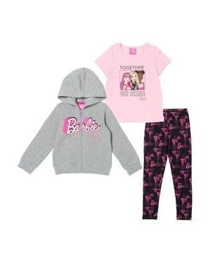 Barbie Zip-Up Hoodie And Leggings Set - Pink