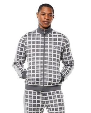 Sergio Tacchini Damarindo Check Track Jacket - Gray