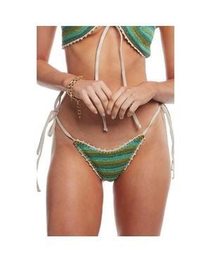 CAPITTANA Lucy Degrade Crochet Bikini Bottoms - Green