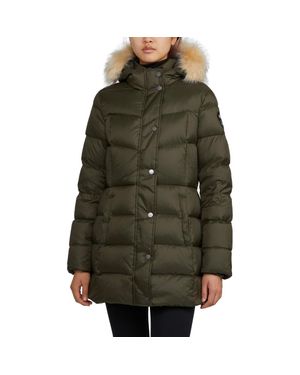 Pajar Roxy Quilted Puffer With Detachable Faux Fur Trim - Green