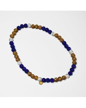 The Drip Bros Royal Drip Team Spirit Baseball And Sports Necklace - Blue