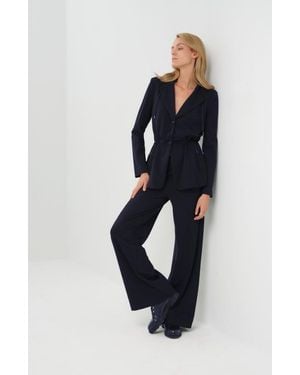 Anatomie Mita Comfortable Travel Pull On Wide Leg Pant - Blue