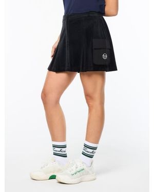 Sergio Tacchini Adele Velour Skirt - Black