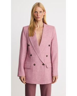 Smythe Oversized Db Peaked Lapel Blazer - Pink