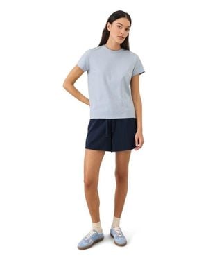 Pact Organic Cotton Soft-Slub Essential Crewneck Tee - Blue
