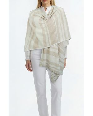 Portolano Cashmere Lightweight Striped Shawl - Multicolor