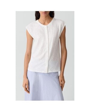 Theory Organic Cotton Button-Up Vest - White