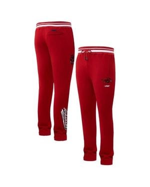 Pro Standard Arkansas Razorbacks Script Tail Fleece Sweatpants - Red