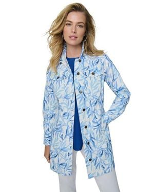 Jessica London Long Denim Jacket - Blue